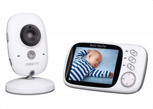 Orretti® Babyfoon met Camera, Digitale camera, Bidirectionele spraakondersteuning, Temperatuurbewaking, Slaapliedjes, Lange Afstand en hoge Batterij Capaciteit