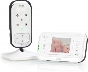 Alecto Baby DVM-73 Babyfoon met camera en 2.4" kleurenscherm | Uitstekend beeld en geluid | Energiebesparende Eco modus | Voordelige prijs | wit/antraciet