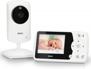 Alecto Baby DVM-64 Babyfoon met camera en 2.4" scherm | Uitbreidbaar tot 4 camera's | Temperatuursensor | wit/zwart