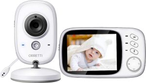 Orretti® V8 Babyfoon met camera - EXTRA batterij inbegrepen - Groot LCD scherm - Sterk Zendbereik