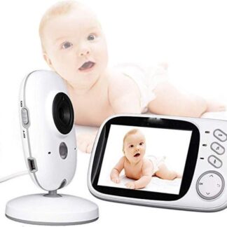 Babyfoon met Camera van JoLau / 3.2 inch display / Terugspreken / geeft de Temperatuur aan / Slaapliedjes / Nachtzicht / Inclusief Accu /