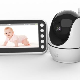 Babyfoon met camera | 4,5 inch babyphone | Veilige verbinding | Terugspreken | Temperatuur | Slaapliedjes | Nachtzicht | Energiebesparing| Beeldbabyfoon