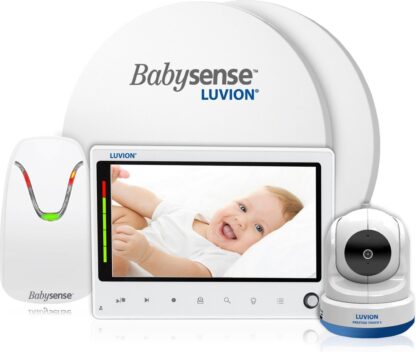 Luvion Prestige Touch 2 Babyfoon met Camera + Babysense 7 - Sensormatje - 5 Sterren Veiligheidsvoordeelbundel
