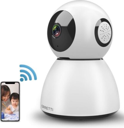 Orretti® X3 Cloud IP Beveiligingscamera - Geluids- en Bewegingsdetectie - Babyfoon met camera - Wit
