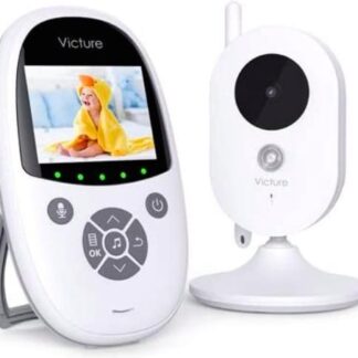 Victure draadloze babyfoon met camera, met 2,4-inch digitaal LCD-scherm, intercomfunctie, VOX, nachtzicht, wekker & temperatuurbewaking