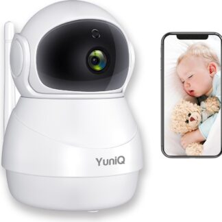 YuniQ Babyfoon - HD Camera en App voor Smartphone - Nachtzicht - Praten en Luisteren via App - Wifi bewakingscamera met Bewegingsdetectie - 1080P HD Beeld - Babyphone met app
