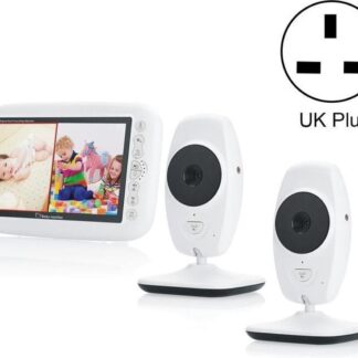 Direct-security SP870 2 STUKS Draadloze digitale bewakingscamera Babyfoon met 7 inch groot scherm, UK-stekker