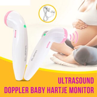 Allernieuwste Doppler Baby Hartje Monitor - Draagbare Ultrasound Hartslag Meter Babyfoon - Baby Echo Inclusief Oortjes - Zwanger Kraamcadeau - Roze