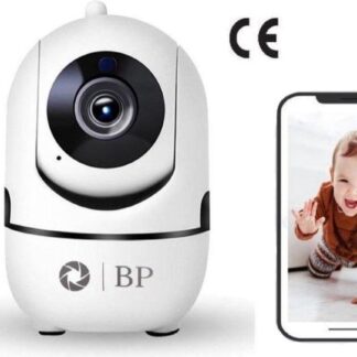 BP Baby Camera - Beveiligingscamera Binnen - Security Camera - Babyfoon - IP Camera - 2 Weg Audio- WiFi - Beweeg en Geluidsdetectie - Nachtvisie - 360 Eyes - 1080P HD Beelden - Opslag Cloud of SD - ONVIF - Nederlandse Handleiding