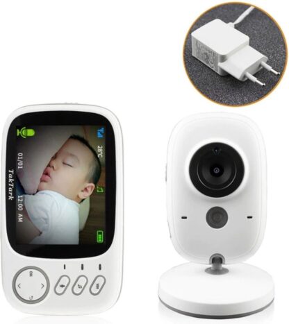 Babyfoon met camera | Temperatuur monitoring | 3.2 inch draadloos | Bewakingscamera | Babyfoon | Wit | Two-Way