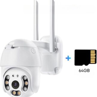Beveiligingscamera + 64gb geheugenkaart | Multifunctioneel | Draadloos | Nachtzicht | Babyfoon | Huisdiercamera | Hondencamera | Babyfoon met camera en app