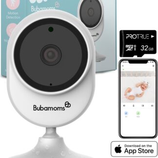 Bubamoms 1080p Full HD Wifi Babyfoon met Camera - App - Baby Camera - Babyfoon met App - Baby Monitor - Beveiligingscamera