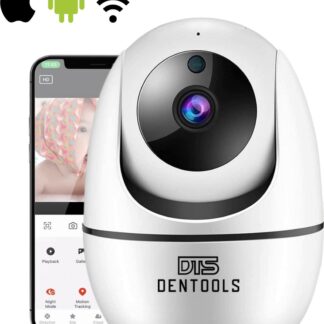 Dentools Full HD Wifi babyfoon met camera- Camera beveiliging - Wifi Camera - Geluid en Bewegingsdetectie - 1080p - 4G/5G - wit