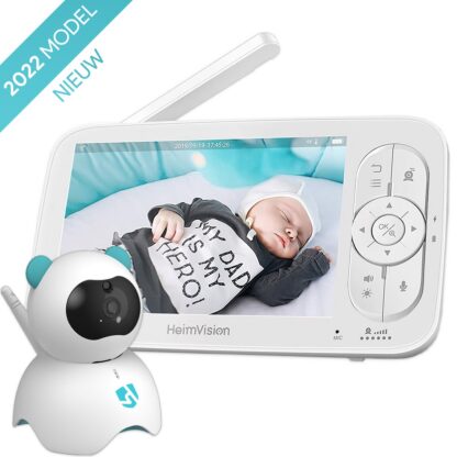HeimVision© Babyfoon - Baby monitor - Babyfoon met camera - HD Scherm - Vanaf afstand bedienen - WiFi - Premium Model -