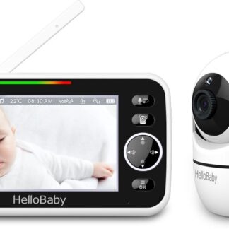 HelloBaby HB6588 Babyfoon met camera - HD beeld - Draaibare camera - 5" scherm