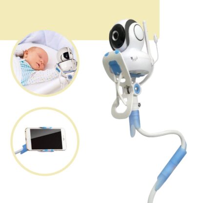 Lynnz® Babyfoon houder universeel - inclusief slabbetje - houder babyfoon met camera - baby foon - standaard - babyfoonhouder - camera statief - verstelbaar