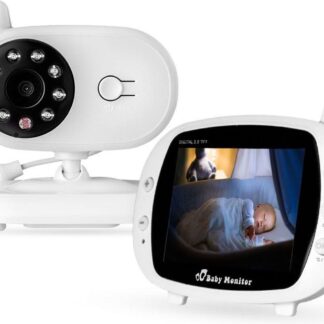 Mama 3,5 inch Babyfoon met Camera Wifi-2,4 GHz Video LCD Digitale Camera Nachtzicht Temperatuurbewaking Monitoren-Wit