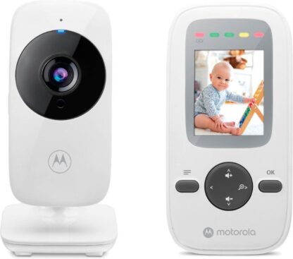 Motorola Nursery Babyfoon - VM481 - Video Baby Monitor - 2-Inch Kleurendisplay Ouder Unit - Infrarood Nachtzicht - Digital Zoom - Bereik tot 300 Meter - Wit