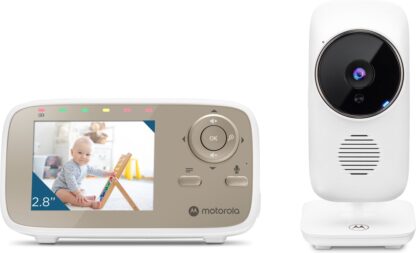 Motorola Nursery VM 483 - Babyfoon Video Baby monitor - 2.8 inch Ouder Unit - Infrarood - Digitale Zoom - Terugspreekfunctie