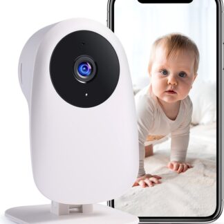 Nooie Babyfoon met Camera en Audio 1080P Nachtzicht Bewegings- en Geluidsdetectie 2.4G WiFi Home Security Camera voor Baby Nanny Ouderen en Huisdier Monitoring, Werkt met Alexa