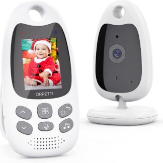 Orretti® V7 Babyfoon met camera - 2022 Versie - Babyfoon met camera 2.0 inch babyfoon met camera, Babyfoon video en audio met nachtzicht en slaapliedjes - VOX-functie Intercomfunctie - Temperatuurbewaking
