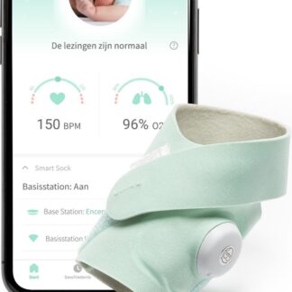 Owlet Smart Sock 3 - Babymonitor / Babyfoon met Zuurstof- & Hartslagmeter (0-18 maanden) - Muntgroen
