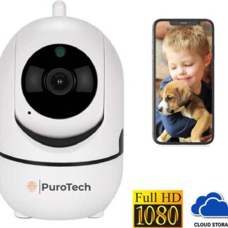 PuroTech Babyfoon met Camera - Full HD 1080P - Geluid en Bewegingsdetectie - 2-Weg Audio - Nachtvisie - Opslag in Cloud of App
