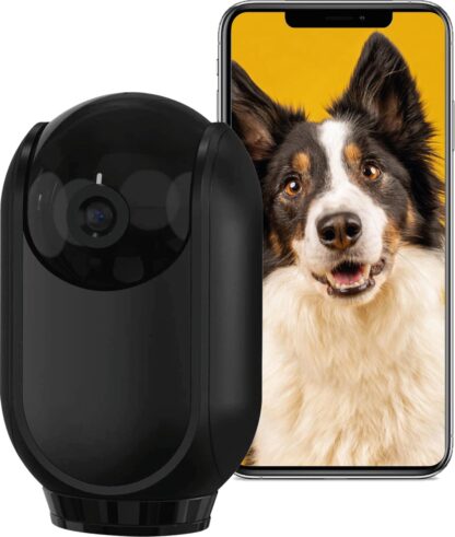 Stronck Home Camera PRO I Huisdiercamera - 3MP Beveiligingscamera met intelligente bewegingssensor - Hondencamera - Babyfoon met camera en app WiFi - Huil detectie en tweerichting audio - IP camera 360 graden zicht en infrarood - Zwart