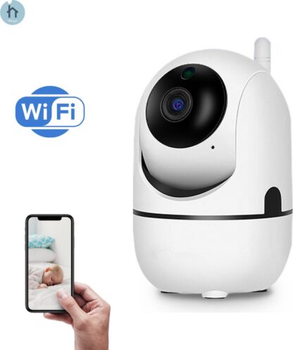 Thuys Babyfoon met Camera en App - Babyfoon met Camera - 1080P met Bewegingssensor - Huisdierencamera - Terugspreekfunctie - Wit