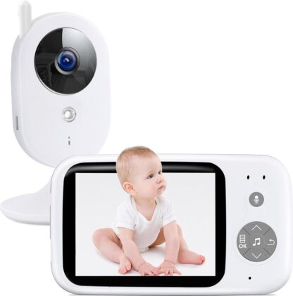 Yoton Babyfoon met Camera - Draadloze babyfoon - 3,2 inch Smart Babyfoon met LCD-Scherm - Nachtzicht Baby monitor - Temperatuurbewaking - 8 Slaapliedjes - 2-Weg Praten - Baby monitor
