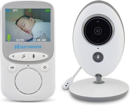 babyfoon met camera - 2.4 inch - draadloos - nachtzicht - baby monitor - wit