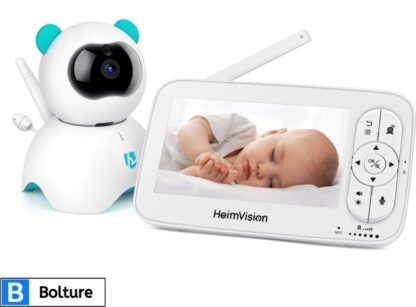 Bolture Babyfoon met Camera Bestverkocht- Babyfoon met Camera en App - Nachtzicht - Baby Monitor - Huisdiercamera - Draadloos - 720P HD