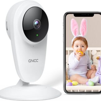 GNCC GC1Pro Babyfoon met camera - 3MP Indoor WiFi-camera 2.4G WiFi voor Kinderen/Huisdieren/Senioren met monitor en geluidsdetectie, Nachtzicht, Tweerichtingsaudio
