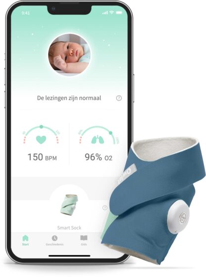 Owlet Smart Sock 3 - Babymonitor / Babyfoon met Zuurstof- & Hartslagmeter (0-18 maanden) - Blauw