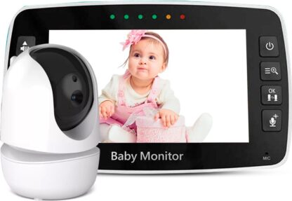 B-care Babyfoon Met Camera - 4.3 Inch Scherm - Zonder Wifi en App - Temperatuursensor - Infrarood Nachtzicht - Terugspreekfunctie - 4 Slaapliedjes- Zoomfunctie