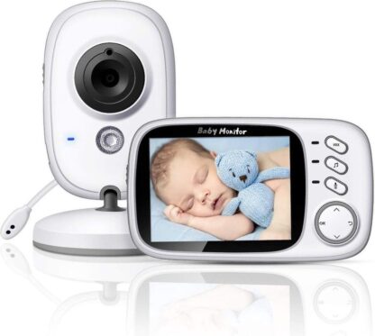 Babyfoon met camera | 3.2 inch scherm | Terugspreken | Temperatuur | Slaapliedjes | Nachtzicht