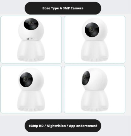 Boze Type A 3MP Camera - Beveiligingscamera - Babyfoon - Babyfoon Met Camera En App