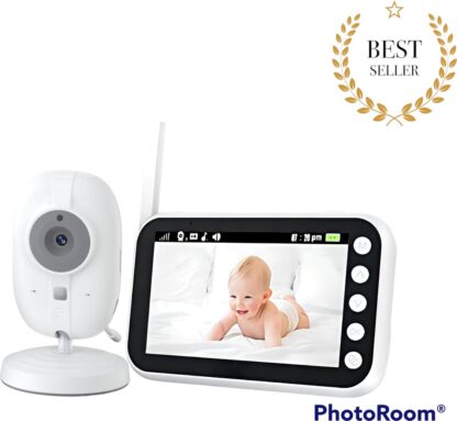 Diamond Baby ABM601 - Babyfoon met camera - Premium Baby monitor - 4.5" LCD screen - Draadloos