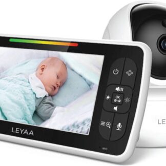 LEYAA babyfoon - Babyfoon met camera -Draadloze babyfoon - Op afstand beweegbaar - 5 inch HD screen