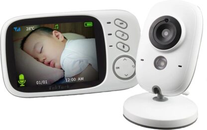 Babyfoon met Camera - Groot LCD Kleurendisplay - Incl. Terugspreekfunctie - Nachtzicht - Slaapliedjes - Temperatuurmonitor - Wit