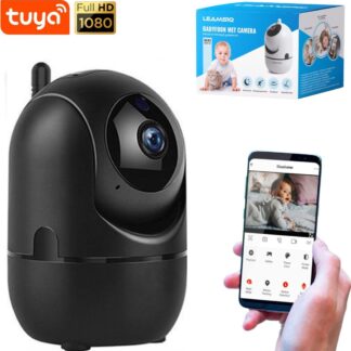Full HD Wifi Babyfoon met Camera - Met App - Camera Beveiliging - 1290P - Automatisch Volgen - Geluid en Bewegingsdetectie - 4G/5G - Spraakfunctie - Nachtvisie - Zwart
