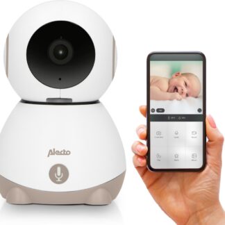 Alecto SMARTBABY10 - WiFi Babyfoon met op afstand beweegbare HD Camera - App met Push melding bij beweging en geluid - Wit