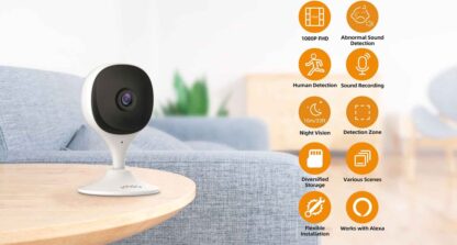 Babyfoon met camera - Beveiligingscamera - Indoorcamera - Huis Camera - Nachtzicht - Nightview - 1080P - Alexa - Google Home