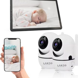 Lakoo- 2 x (stuks) Babyfoon met camera - Babyfoon - Huisdiercamera - Babyfoon met app - baby monitor - beveiligingscamera - Hondencamera