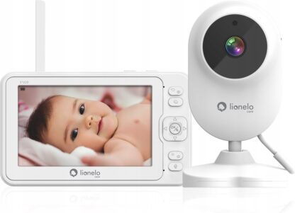 Lionelo Babyline 6.2 Babyfoon - Full HD Camera 5''- Video opname - Bereik tot 200m - Tweerichtingscommunicatie - Nachtmodus - Alarm bewegings en temperatuusensor - VOX-functie - Slaapliedjes