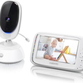 Motorla - Babyfoon - MET Camera - Nachtzicht, terugspreekfunctie & Temperatuurweergave - Op afstand beweegbaar - Wit