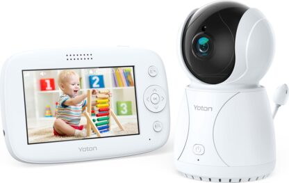 Yoton YB03 Babyfoon met Camera - 4,3 inch LCD-Scherm - Temperatuurbewaking - Wit