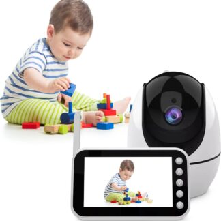 ABM200 BabyFoon - Babyfoon met camera - 4.3 inch HD 720P Camera - Audio & video Beeldbabyfoon - LCD Scherm - 360 Graden - Nachtzicht - Temperatuur - 8 Ingebouwde Slaapliedjes