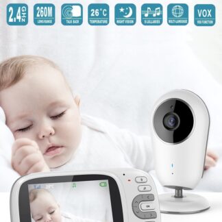 Babyfoon - Draadloze Babyfoon met Camera - Bidirectionele Spraakintercom - Baby Monitor