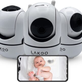 Lakoo Babyfoon met Camera en App - Indoor Beveiligingscamera - Baby Monitor - Babyphone - Set van 3